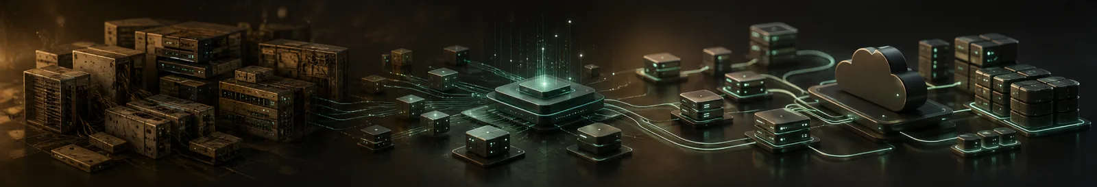 Legacy blocks reshaping into a distributed cloud grid through modernization services