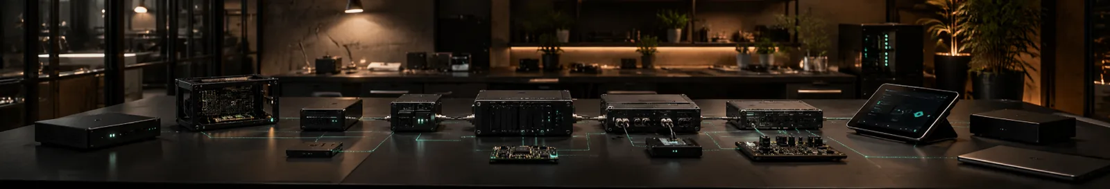 Bespoke modules assembled on a workbench, the shape of custom software development