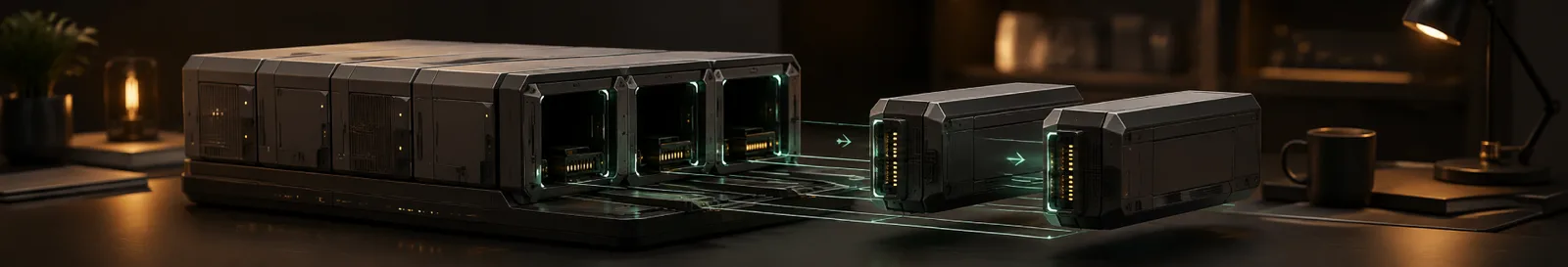 Modular units sliding into open slots the way IT staff augmentation fills a team